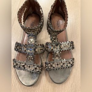 Alaïa Leather laser cut Gladiator Sandals